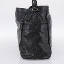 Max Mara Shoulder Bag Leather Black Gold Tone Auth yk20883A-4