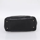 Max Mara Shoulder Bag Leather Black Gold Tone Auth yk20883A-5