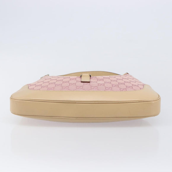 GUCCI GG Canvas Jackie Hand Bag Pink Gold 001 3306 Auth yk20886V
