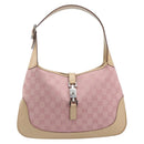 GUCCI GG Canvas Jackie Hand Bag Pink Gold 001 3306 Auth yk20886V-2
