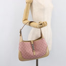 GUCCI GG Canvas Jackie Hand Bag Pink Gold 001 3306 Auth yk20886V-24