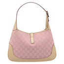 GUCCI GG Canvas Jackie Hand Bag Pink Gold 001 3306 Auth yk20886V-3