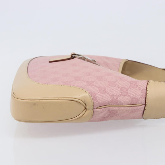 GUCCI GG Canvas Jackie Hand Bag Pink Gold 001 3306 Auth yk20886V