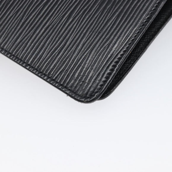 LOUIS VUITTON Epi Agenda MM Day Planner Cover Black R20042 LV Auth yk20889