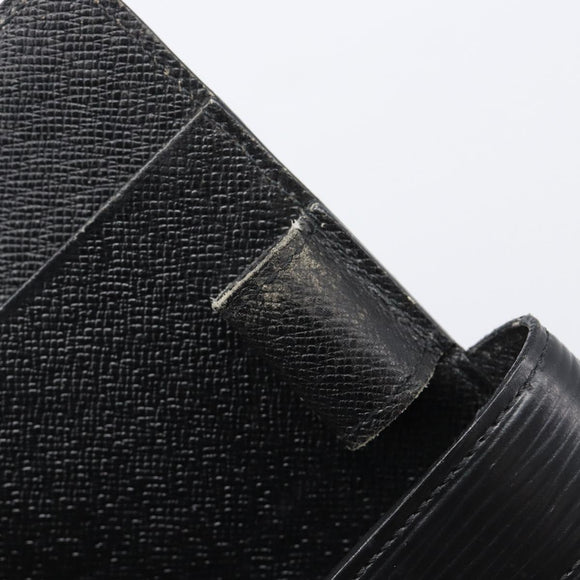 LOUIS VUITTON Epi Agenda MM Day Planner Cover Black R20042 LV Auth yk20889