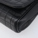 CELINE Chain Shoulder Bag Leather Black Gold Auth yk20890V-9