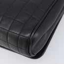 CELINE Chain Shoulder Bag Leather Black Gold Auth yk20890V-16