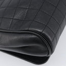 CELINE Chain Shoulder Bag Leather Black Gold Auth yk20890V-17