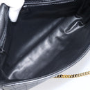 CELINE Chain Shoulder Bag Leather Black Gold Auth yk20890V-11