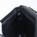 CELINE Chain Shoulder Bag Leather Black Gold Auth yk20890V-21