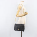 CELINE Chain Shoulder Bag Leather Black Gold Auth yk20890V-24