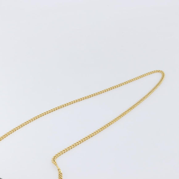CELINE Chain Shoulder Bag Leather Black Gold Auth yk20890V