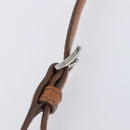 Miu Miu Hand Bag Leather 2way Brown Silver Auth yk20891M-16