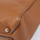 Miu Miu Hand Bag Leather 2way Brown Silver Auth yk20891M-17