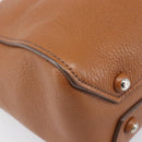 Miu Miu Hand Bag Leather 2way Brown Silver Auth yk20891M-18
