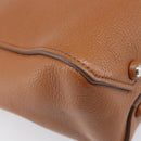 Miu Miu Hand Bag Leather 2way Brown Silver Auth yk20891M-20