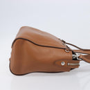 Miu Miu Hand Bag Leather 2way Brown Silver Auth yk20891M-3