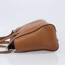 Miu Miu Hand Bag Leather 2way Brown Silver Auth yk20891M-4