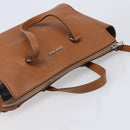 Miu Miu Hand Bag Leather 2way Brown Silver Auth yk20891M-6