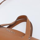 Miu Miu Hand Bag Leather 2way Brown Silver Auth yk20891M-14