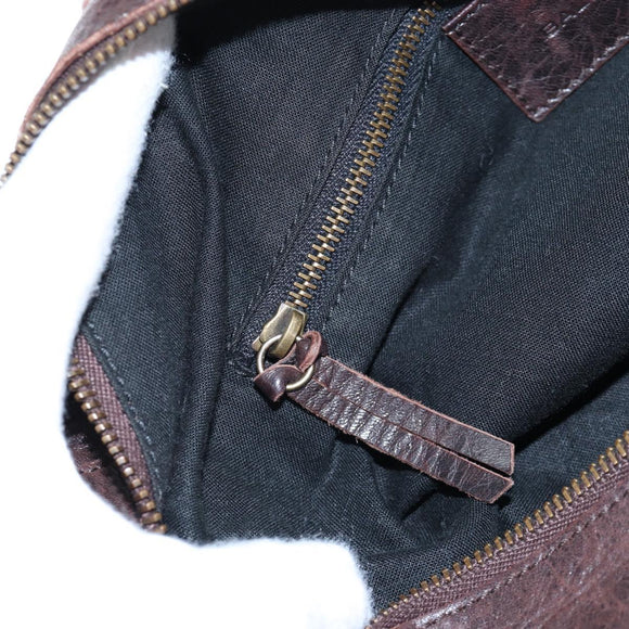 BALENCIAGA The Twiggy Hand Bag Leather 2way Brown 128523 Auth yk20892M