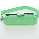 FENDI Zucca Canvas Mamma Baguette Bag Leather 2way Green Silver Auth yk20894SAM-5