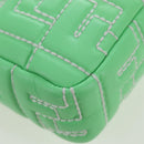 FENDI Zucca Canvas Mamma Baguette Bag Leather 2way Green Silver Auth yk20894SAM-18