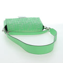 FENDI Zucca Canvas Mamma Baguette Bag Leather 2way Green Silver Auth yk20894SAM-8