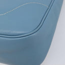HERMES Epsom Trim 31 Shoulder Bag Leather Blue Silver Auth yk20897M-16