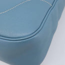 HERMES Epsom Trim 31 Shoulder Bag Leather Blue Silver Auth yk20897M-18