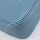 HERMES Epsom Trim 31 Shoulder Bag Leather Blue Silver Auth yk20897M-19