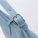 HERMES Epsom Trim 31 Shoulder Bag Leather Blue Silver Auth yk20897M-20