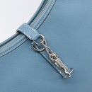 HERMES Epsom Trim 31 Shoulder Bag Leather Blue Silver Auth yk20897M-23