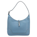 HERMES Epsom Trim 31 Shoulder Bag Leather Blue Silver Auth yk20897M-13