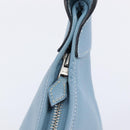 HERMES Epsom Trim 31 Shoulder Bag Leather Blue Silver Auth yk20897M-25