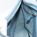 HERMES Epsom Trim 31 Shoulder Bag Leather Blue Silver Auth yk20897M-27