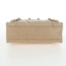 BALENCIAGA The Giant City Bag Leather 2way Beige Silver 204529 Auth yk20902V-14