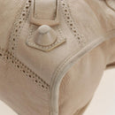 BALENCIAGA The Giant City Bag Leather 2way Beige Silver 204529 Auth yk20902V-16