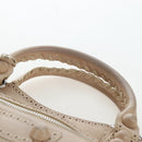 BALENCIAGA The Giant City Bag Leather 2way Beige Silver 204529 Auth yk20902V-9