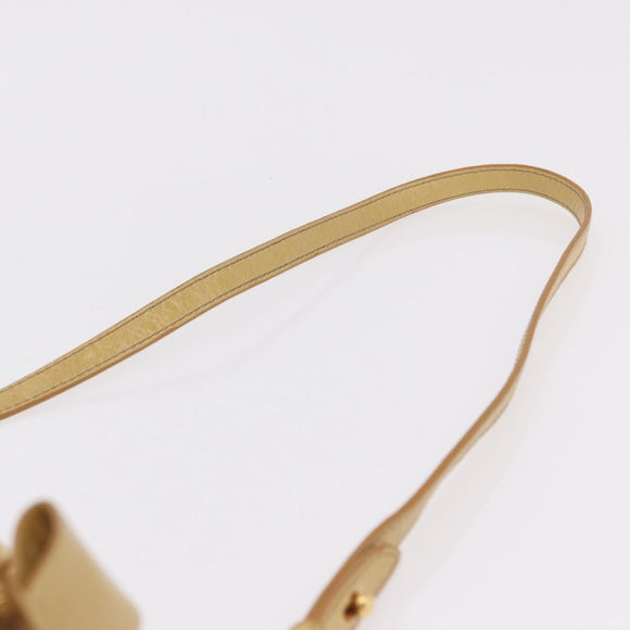 Miu Miu Hand Bag Leather 2way Yellow Gold Auth yk20904V