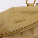 Miu Miu Hand Bag Leather 2way Yellow Gold Auth yk20904V-21