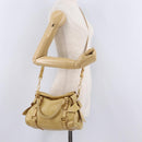 Miu Miu Hand Bag Leather 2way Yellow Gold Auth yk20904V-27