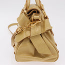 Miu Miu Hand Bag Leather 2way Yellow Gold Auth yk20904V-4