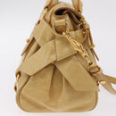 Miu Miu Hand Bag Leather 2way Yellow Gold Auth yk20904V-5