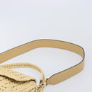 FENDI Mamma Baguette Shoulder Bag Raffia 2way Beige Gold Auth yk20905SAM-10