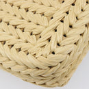 FENDI Mamma Baguette Shoulder Bag Raffia 2way Beige Gold Auth yk20905SAM-16