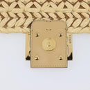 FENDI Mamma Baguette Shoulder Bag Raffia 2way Beige Gold Auth yk20905SAM-20