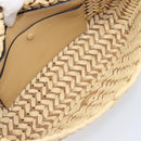 FENDI Mamma Baguette Shoulder Bag Raffia 2way Beige Gold Auth yk20905SAM-22