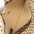 FENDI Mamma Baguette Shoulder Bag Raffia 2way Beige Gold Auth yk20905SAM-25