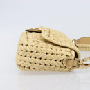 FENDI Mamma Baguette Shoulder Bag Raffia 2way Beige Gold Auth yk20905SAM-4